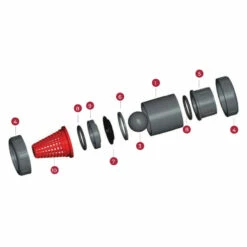 Válvula Antirretorno Bola PVC EPDM Encolar 8 Válvula Antirretorno Bola PVC EPDM Encolar -GRE Ventas despiece valvula antirretorno bola cepex