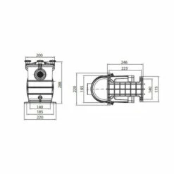 Bomba De Piscina ND.2 De PSH -GRE Ventas dimensiones 2 1