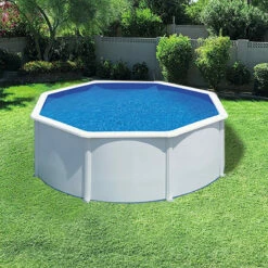 Piscina Desmontable Circular Gre Starpool 120cm -GRE Ventas gre starpool circular blanca 120 300 exterior