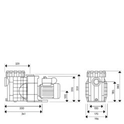 Bomba De Filtración BWT Eurostar II Trifásico -GRE Ventas medidas bomba eurostar ii 1