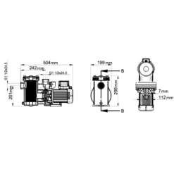 Bomba De Filtración BWT WP Pro -GRE Ventas medidas bomba wp 1600