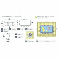 Prisma Frame Intex 400 X 200 X 122 CM -GRE Ventas medidas prism frame