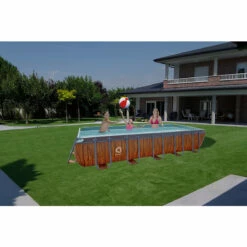Jilong Piscina Frame Plus Wood 5,4 X 2,5 X 1 M -GRE Ventas piscina frame plus rectangular madera jardin