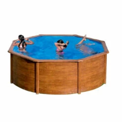 GRE Piscina Starpool Redonda Imitación Madera 120 Cm 14 GRE Piscina Starpool Redonda Imitación Madera 120 Cm -GRE Ventas piscina starpool gre acero madera redonda p350w 1 1