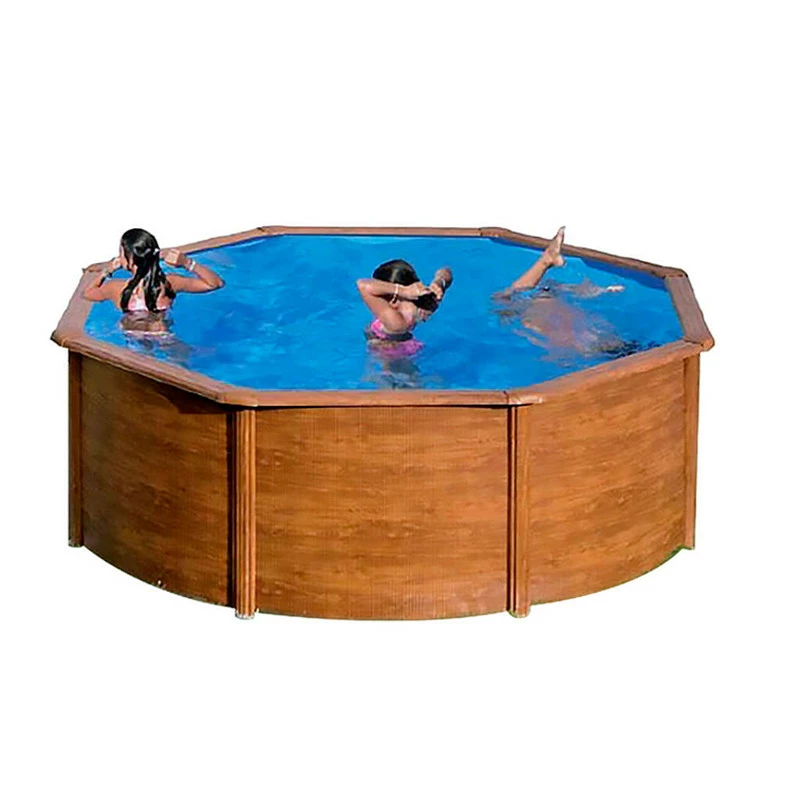 GRE Piscina Starpool Redonda Imitación Madera 120 Cm 5 GRE Piscina Starpool Redonda Imitación Madera 120 Cm - Imagen 3